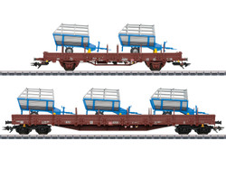 Marklin 46407 DBAG Stake Wagon Set (2) w/Agricultural Loads VI HO Gauge