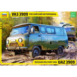 Zvezda 3644 UAZ 3909 Russian Military Van 1:35 Model Kit