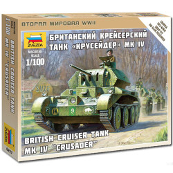ZVEZDA 6227 British Tank Crusader IV 1:100 Snap Fit Model Kit