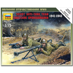 ZVEZDA 6135 Soviet Anti-tank Team Snap Fit Model Kit Figures 1:72