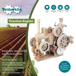 Timberkits Traction Engine Wooden Mechanical Model Kit