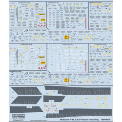 Kits World 148118 McDonnell F-4B/C/D Phantom Stencilling Markings 1:48 Models