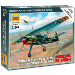 ZVEZDA 6184 Henschel 126B WWII 1:144 Aircraft Snap Fit Model Kit