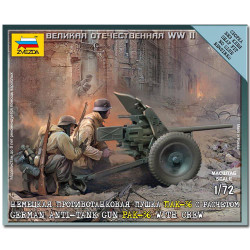 ZVEZDA 6114 German Gun Pak-36 with Crew Snap Fit Model Kit 1:72