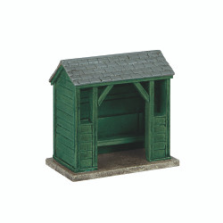 Scenecraft 44-0539G Wooden Bus Stop Green