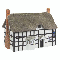 Scenecraft 44-1002W Thatched Tavern Black & White