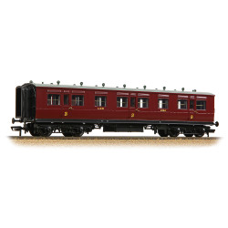 Bachmann Branchline 39-873A LNWR 50ft Arc Roof Third Corridor LMS Crimson Lake