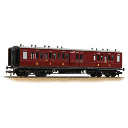 Bachmann Branchline 39-883 LNWR 50f Arc Roof Brake 3rd Corridor LMS Crimson Lake