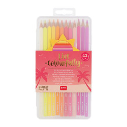 Legami Live Colourfully - Sunset Palette - Set of 12 Colouring Pencils in Case