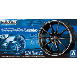 Aoshima 06118 Volk Racing G25 18 Inch 4Pc Custom Wheel & Tyre Set 1:24 Model Kit