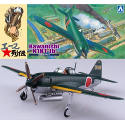 Aoshima 05192 Ace Fighter Kawanishi N1K-Jb Shiden Type 11b Otsu 1:72 Model Kit