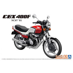 Aoshima 06375 Honda NC07 CBX400F Pearl Candy Red Bike No.2 '81 1:12 Model Kit