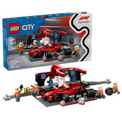 LEGO City 60443 F1 Pit Stop & Pit Crew with Ferrari Car Age 6+ 322pcs