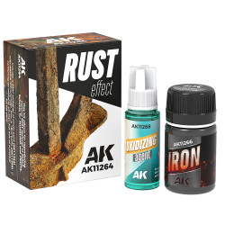 AK Interactive 11264 Rust Effect Set - Model Iron Corrosion Weathering