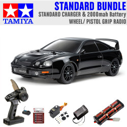 Tamiya RC 58743 Toyota GT-FOUR (ST205) (TT-02) 1:10 Standard Wheel Radio Bundle