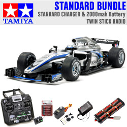 Tamiya RC 58652 F104 Pro II 1:10 Standard Stick Radio Bundle