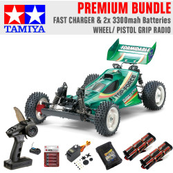 Tamiya RC 47350 Top Force Buggy 1:10 Premium Wheel Radio Bundle