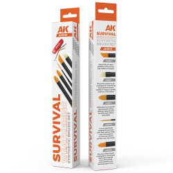 AK Interactive AKB101 Survival Weathering Paint Brushes Set (5 Paint Brushes)