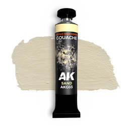 AK Interactive AKG03 Gouache: Sand 20ml - Acrylic Weathering