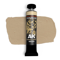 AK Interactive AKG04 Gouache: Earth (Dry) 20ml - Acrylic Weathering