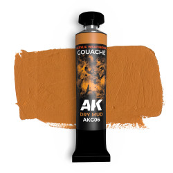 AK Interactive AKG06 Gouache: Dry Mud 20ml - Acrylic Weathering