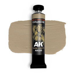 AK Interactive AKG05 Gouache: Dark Earth 20ml - Acrylic Weathering