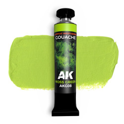 AK Interactive AKG08 Gouache: Moss Green 20ml - Acrylic Weathering