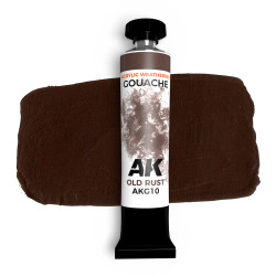 AK Interactive AKG10 Gouache: Old Rust 20ml - Acrylic Weathering