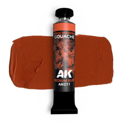 AK Interactive AKG11 Gouache: Medium Rust 20ml - Acrylic Weathering