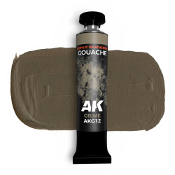 AK Interactive AKG12 Gouache: Grime 20ml - Acrylic Weathering