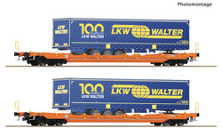 Roco Wascosa Sdgnss T5 Pocket Wagon Set (2) LKW Walter Load VI 6600064 HO Gauge