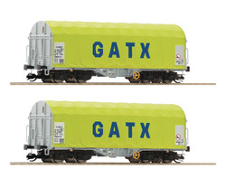 Roco GATX Sliding Tarpaulin Wagon Set (2) VI RC6680011 TT Gauge