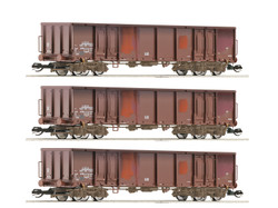 Roco DB Eas Weathered Gondola Set (3) IV RC6680017 TT Gauge