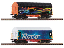 Roco Roco/Kuhn Shimmns Sliding Tarpaulin Wagon Set (2) VI RC6680022 TT Gauge