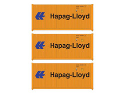 Walthers 20' Corrugated Container Set (3) Hapag-Lloyd WH949-18053 HO Gauge