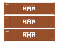 Walthers 40' Hi Cube Corrugated Container Set (3) HMM WH949-18256 HO Gauge