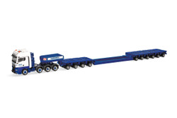 Herpa MAN TGX GX Low Loader Semitrailer Wasel HA318839 HO Gauge