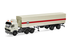 Herpa MB NG 6x4 Canvas Trailer DB HA318846 HO Gauge