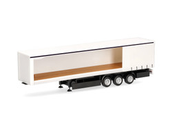 Herpa Curtain Canvas Trailer 3 Axle - Open on One Side HA075954-002 HO Gauge