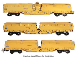 Dapol MRA Ballast Wagon Set Network Rail Yellow DA4F-075-004 OO Gauge
