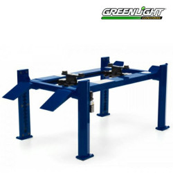 Greenlight Four-Post Lift 1:18 Diecast Car Diorama Display - Blue