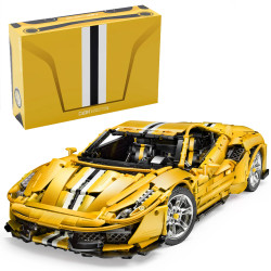 CaDA Italian Yellow Supercar 1:8 Brick Model Kit 3187pcs 61057W