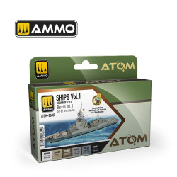 ATOM Ships Vol.1 Beginners Acrylic Paint Set Ammo by Mig 20600