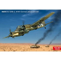 ICM 48214 Henschel Hs 129B-2 WWII German Attack Aircraft 1:48 Model Kit