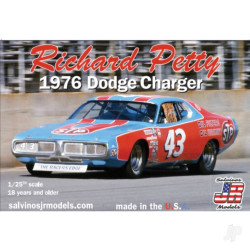 Salvinos JR Richard Petty 1976 Dodge Charger with Vinyl Wrap Decals 1:24 Model Kit
