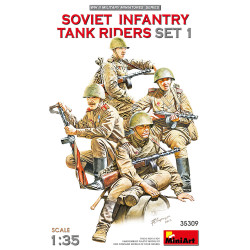 Miniart 35309 WWII Soviet Infanry Tank Riders Set 1 1:35 Model Kit