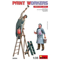 Miniart 38094 Paint Workers Figures 1:35 Model Kit