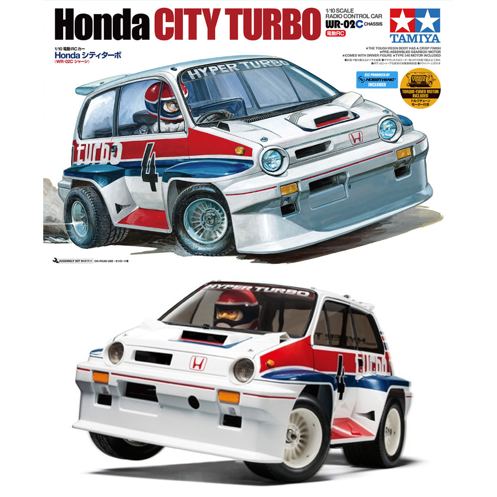 ホビーラジコン TAMIYA Honda CITY TURBO 1/10 Tamiya 1/10 WR-02C Honda City Turbo EP Car Kit