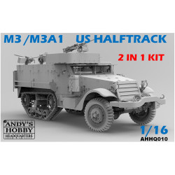 Andy's Hobby HQ 010 M3/M3A1 US Halftrack 2-in-1 1:16 Model Kit