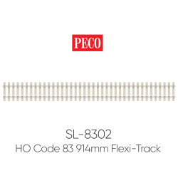 PECO SL-8302 HO Concrete Tie Sleeper Railroad 914mm Yard Length Flexi-Track